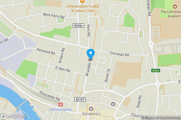 Map location for 67(A) Arundel Road, Littlehampton, BN17 7DE
