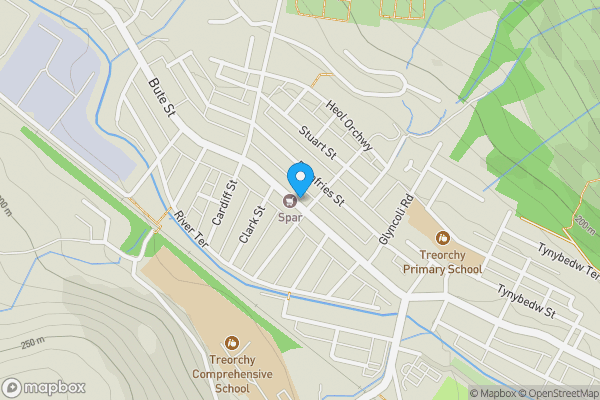 Map location for 70 Bute Street, Treorchy, Mid Glamorgan, CF42 6BD