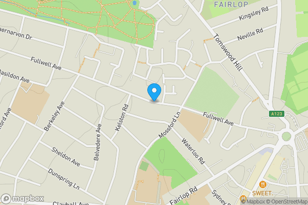 Map location for Fullwell Avenue, Ilford, Essex, IG6 2JG