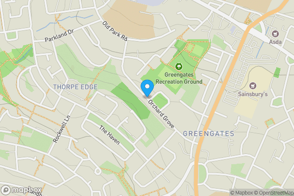 Map location for Orchard Grove, BRADFORD, West Yorkshire, BD10 9BT