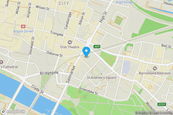 Map location for Investment Porfolio of Properties, Glasgow City Centre, Glasgow, G1 5PA