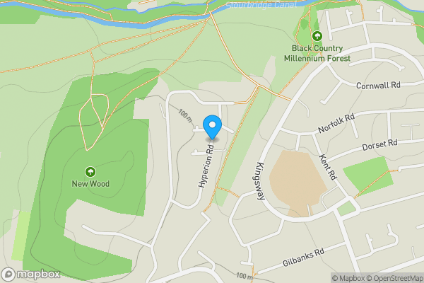 Map location for 16.50 acres of Land, Hyperion Road, Stourbridge, DY7 6SJ