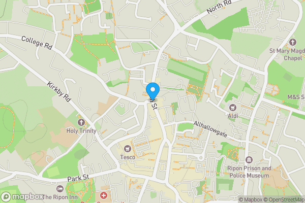 Map location for North Street, Ripon, North Yorkshire, HG4 1EN