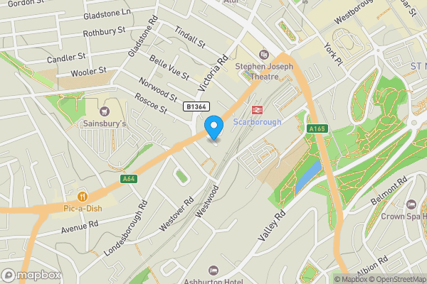 Map location for Arundel Place, Scarborough, North Yorkshire, YO11 1TX