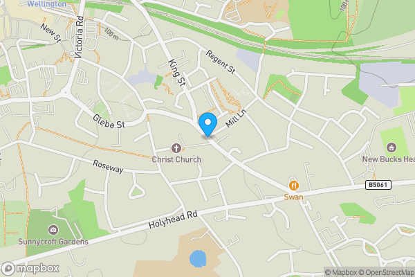 Map location for Mill Bank, TELFORD, Shropshire, TF1 1RX