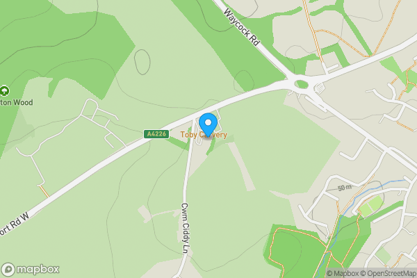 Map location for Travelodge Cardiff Airport, Port Road West, Barry, South Glamorgan, CF62 3BA