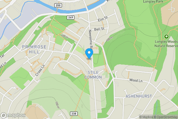 Map location for 72 Newsome Road, Huddersfield, West Yorkshire, HD4 6NQ
