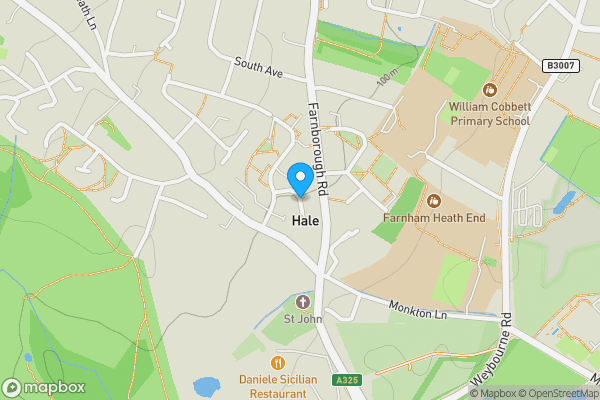 Map location for Fairview Gardens, Farnham, Surrey, GU9 0NG
