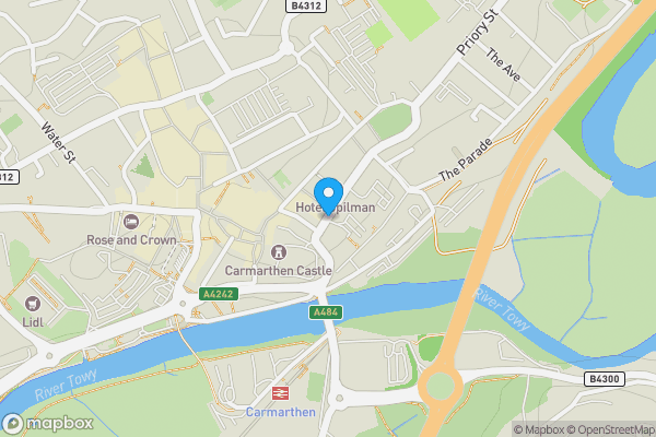 Map location for 40 Spilman Street, Carmarthen, Carmarthenshire, SA31 1LE