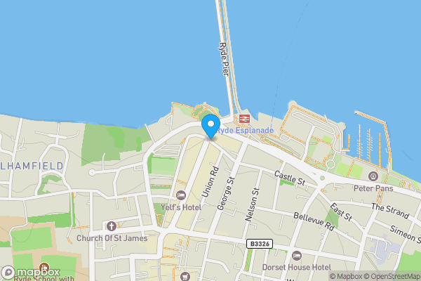 Map location for Castle Street, RYDE, Isle of Wight, PO33 2EP