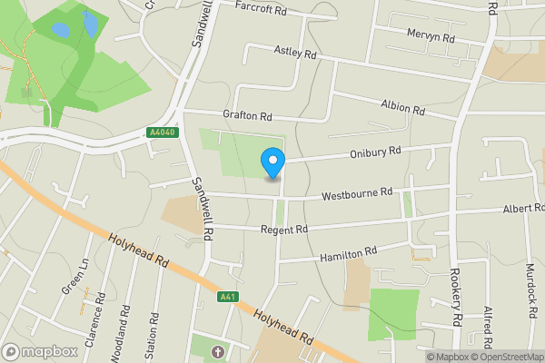 Map location for Westbourne House, 85 Farcroft Avenue, Birmingham, West Midlands, B21 8AE