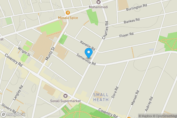 Map location for 195 Charles Road, Small Heath, Birmingham, B10 9EQ