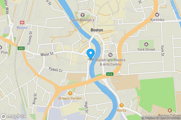 Map location for 42, High Street, BOSTON, Lincolnshire, PE21 8SP