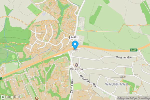 Map location for Lon Hendre, Aberystwyth, SY23 3PY