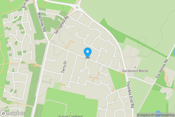 Map location for Signal Hayes Road, Sutton Coldfield, West Midlands, B76 2RP