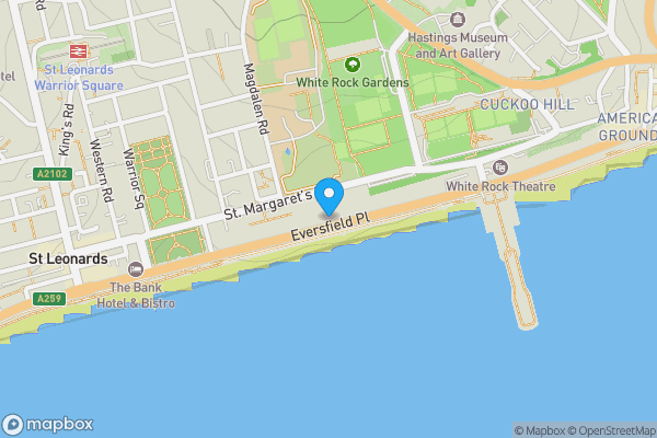 Map location for Eversfield Place, ST. LEONARDS-ON-SEA, East Sussex, TN37 6QP