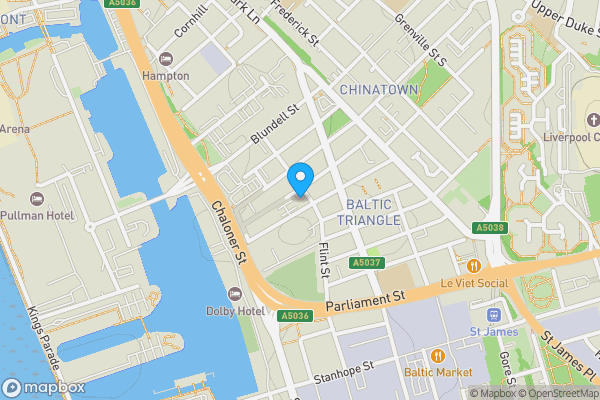 Map location for Flat 55A, Norfolk House, 42 Simpson Street, Liverpool, Merseyside, L1 0AZ L1 0AZ