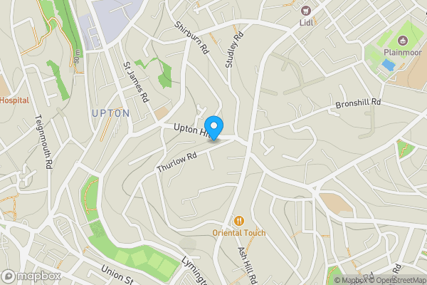 Map location for Flat 3 Longpark Lodge, 66 Thurlow Road, Torquay, Devon, TQ1 3EG