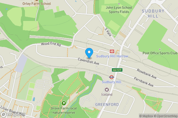 Map location for 4 Hill House, Cavendish Avenue, Harrow, Middlesex HA1 3RD