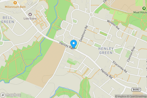 Map location for Henley Road, Coventry, West Midlands, CV2 1BW