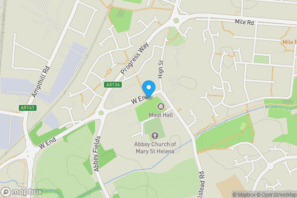 Map location for Land adjoining 215 West End, Elstow, Bedfordshire, MK42 9XS