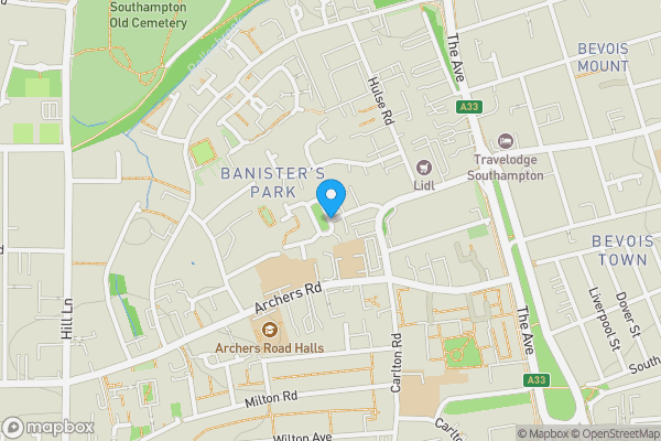 Map location for Mayfair Gardens, Southampton, Hampshire, SO15 2TX