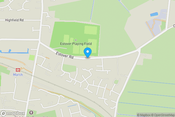 Map location for Estover Road, MARCH, Cambridgeshire, PE15 8SF