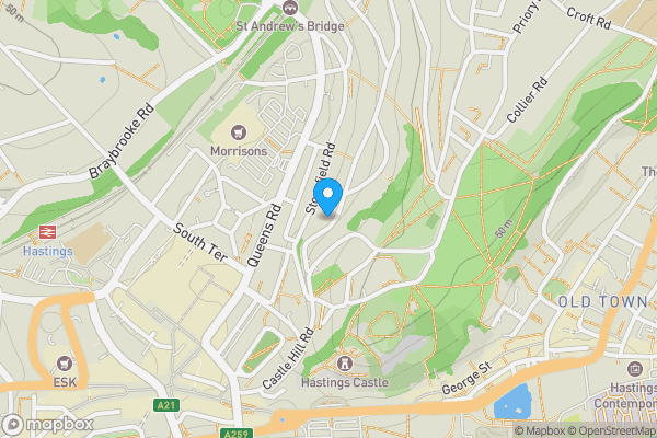 Map location for 19, Milward Road, HASTINGS, East Sussex, TN34 3RP