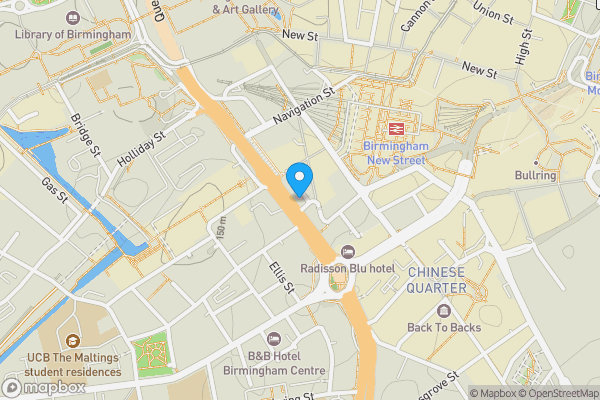 Map location for Suffolk Street, Birmingham, West Midlands, B1 1LY