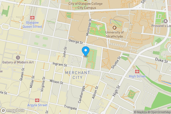 Map location for Flat 28, 20, Montrose Street, Glasgow, Glasgow City, G1 1RE