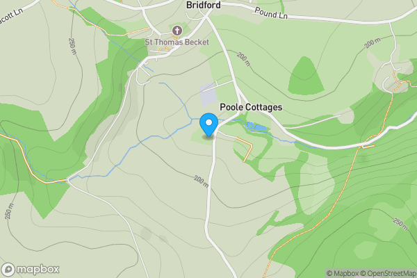 Map location for Land at Poole Farm , Bridford, Exeter, EX6 7HY