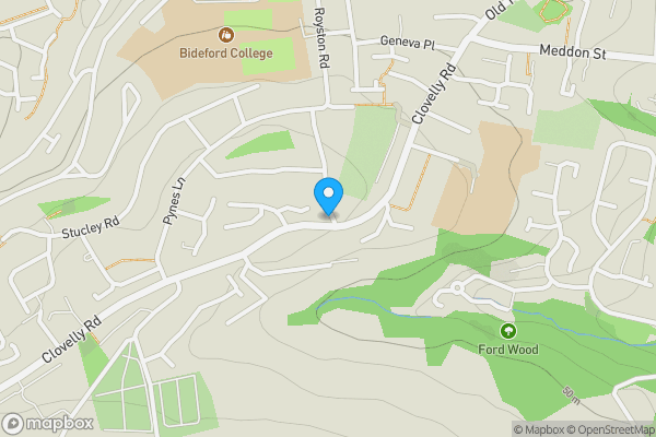Map location for 78 Clovelly Road, Bideford, Devon, EX39 3DG