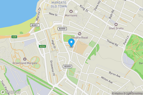 Map location for The Lodge, 11A Addington Street, Margate, Kent, CT9 1PN