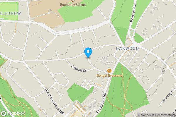Map location for Oakwell Mount, LEEDS, West Yorkshire, LS8 4AD