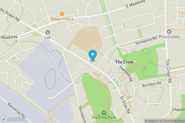 Map location for 152 St. Giles Road, Birmingham, West Midlands, B33 0HL