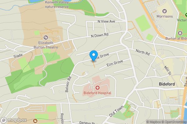 Map location for Land to the rear of 99 Lime Grove, Bideford, Devon, EX39 3JN