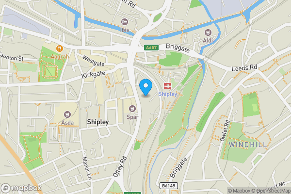 Map location for 88 Otley Road, Shipley, West Yorkshire, BD18 3SA