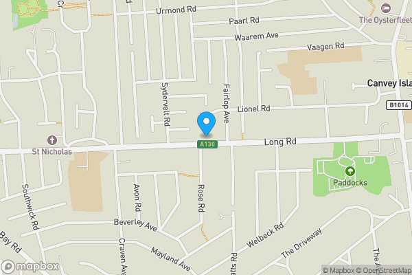 Map location for Flat 10 Hamilton Court, 120 Long Road, Canvey Island, Essex, SS8 0JN