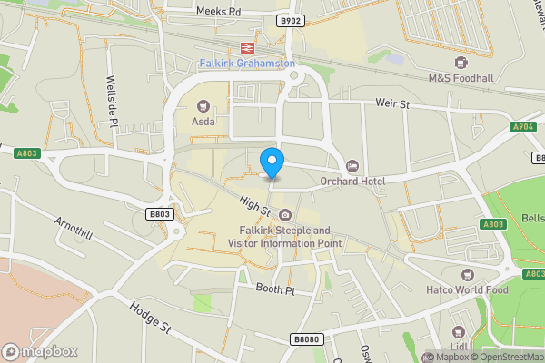 Map location for 19 a&b Kirk Wynd Falkirk FK1 1LZ