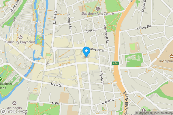 Map location for Brown Street, Salisbury, Wiltshire, SP1 1HE