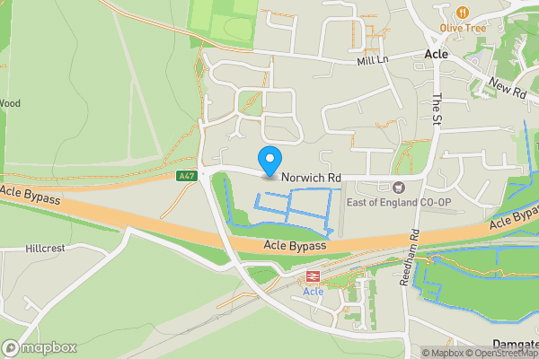 Map location for Acle Garden Machinery, Norwich Road, Acle, Norwich, Norfolk, NR13 3BY
