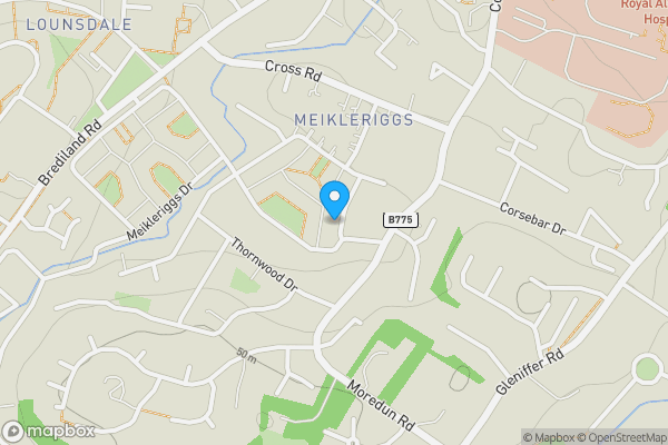 Map location for 9 Fauldswood Crescent, Paisley, PA2 9PA