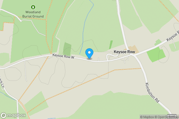 Map location for Keysoe Row West, Bedford, UK