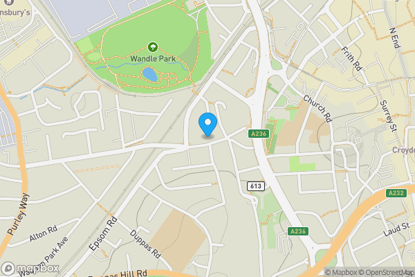 Map location for 36B Waddon Road, Croydon, Surrey, CR0 4LF