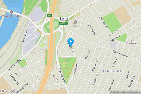 Map location for Laycock Street, Middlesbrough , TS1 4SN