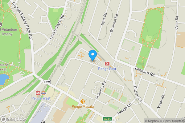 Map location for 1 Station Road, Penge, London, SE20 7BE