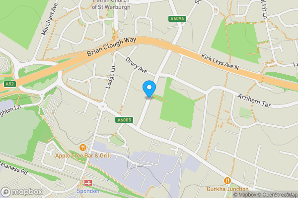 Map location for Willowcroft Road, Derby, Derbyshire, DE21 7FQ