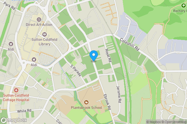 Map location for Upper Holland Road, SUTTON COLDFIELD, West Midlands, B72 1SU