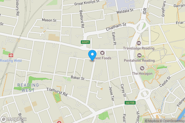 Map location for 8 Russell Street, Reading, Berkshire, RG1 7XF