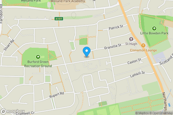 Map location for 114 Bath Street, Market Harborough, LE16 9JL